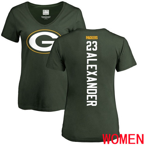 Green Bay Packers Green Women #23 Alexander Jaire Backer Nike NFL T Shirt